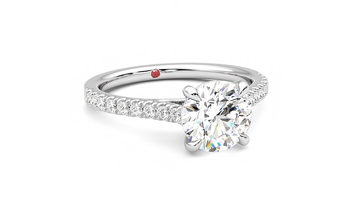 Taylor & Hart Serendipity Round Engagement Ring 360 degree image 4