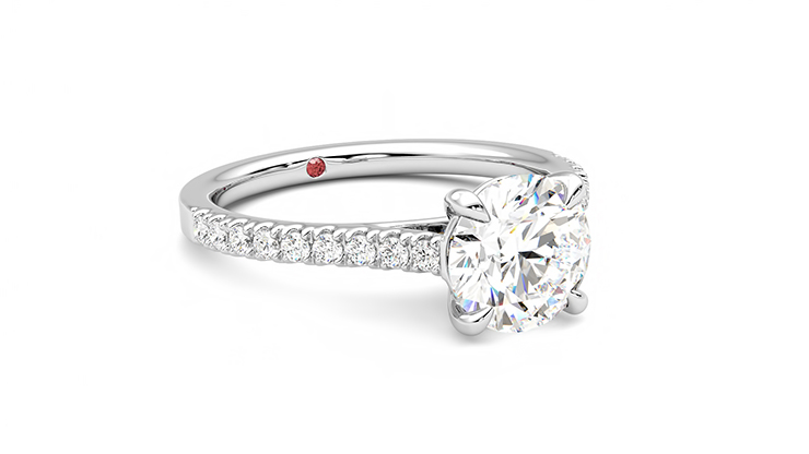 Taylor & Hart Serendipity Round Engagement Ring 360 degree image 5
