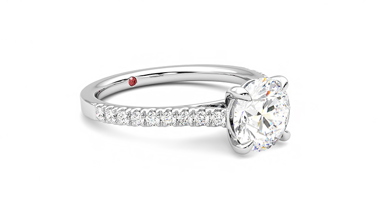 Taylor & Hart Serendipity Round Engagement Ring 360 degree image 6