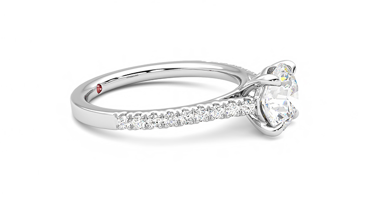 Taylor & Hart Serendipity Round Engagement Ring 360 degree image 8