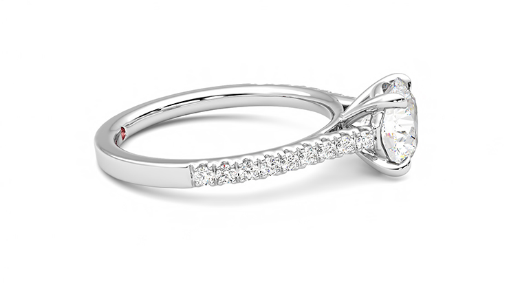 Taylor & Hart Serendipity Round Engagement Ring 360 degree image 9
