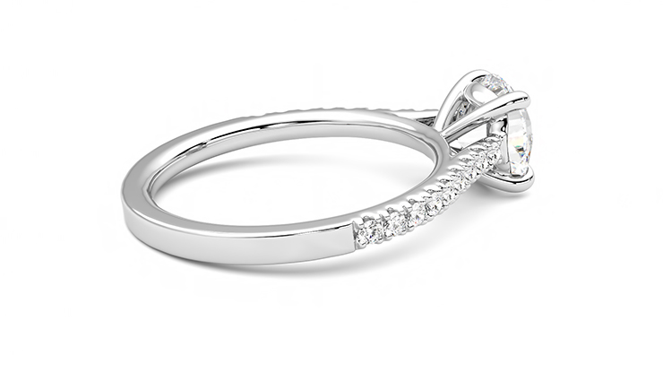 Taylor & Hart Serendipity Round Engagement Ring 360 degree image 11