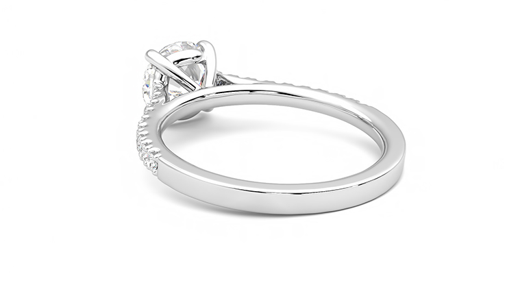 Taylor & Hart Serendipity Round Engagement Ring 360 degree image 17