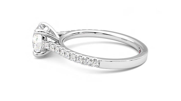 Taylor & Hart Serendipity Round Engagement Ring 360 degree image 20