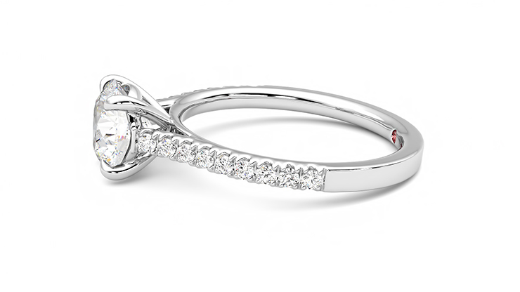Taylor & Hart Serendipity Round Engagement Ring 360 degree image 21