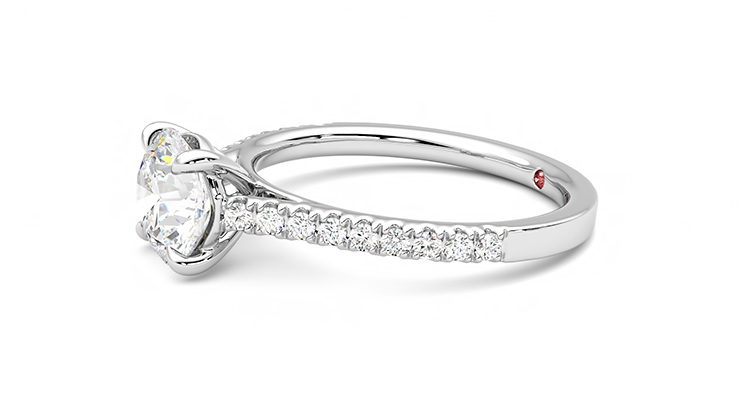 Taylor & Hart Serendipity Round Engagement Ring 360 degree image 22