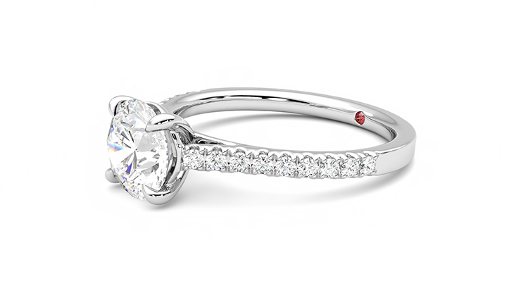 Taylor & Hart Serendipity Round Engagement Ring 360 degree image 23