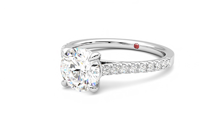 Taylor & Hart Serendipity Round Engagement Ring 360 degree image 25