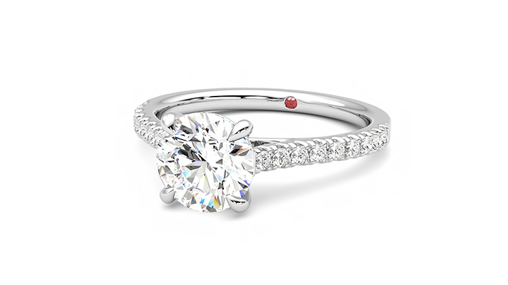 Taylor & Hart Serendipity Round Engagement Ring 360 degree image 26
