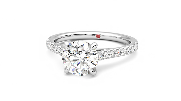 Taylor & Hart Serendipity Round Engagement Ring 360 degree image 27