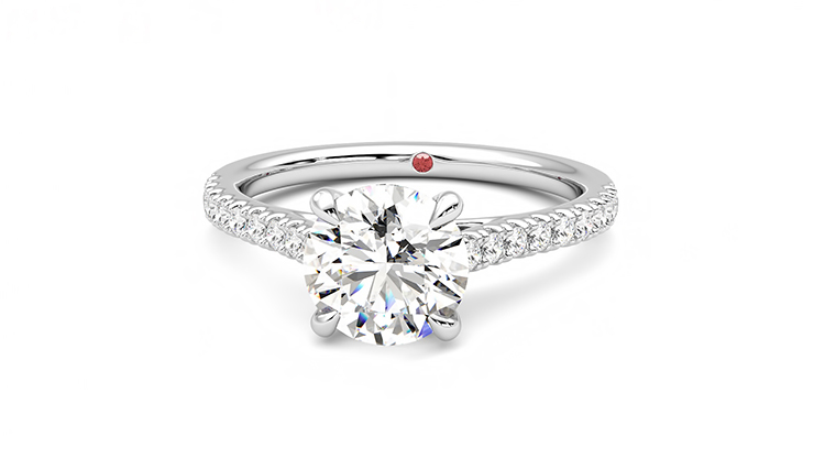 Taylor & Hart Serendipity Round Engagement Ring 360 degree image 28
