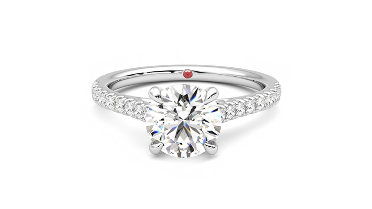 Taylor & Hart Serendipity Round Engagement Ring 360 degree image 29