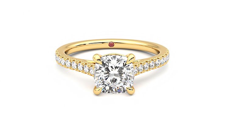Taylor & Hart Serendipity Cushion Engagement Ring 360 degree image 0