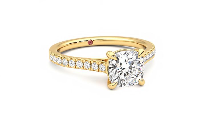 Taylor & Hart Serendipity Cushion Engagement Ring 360 degree image 3