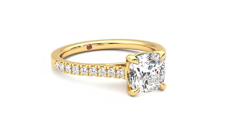 Taylor & Hart Serendipity Cushion Engagement Ring 360 degree image 4