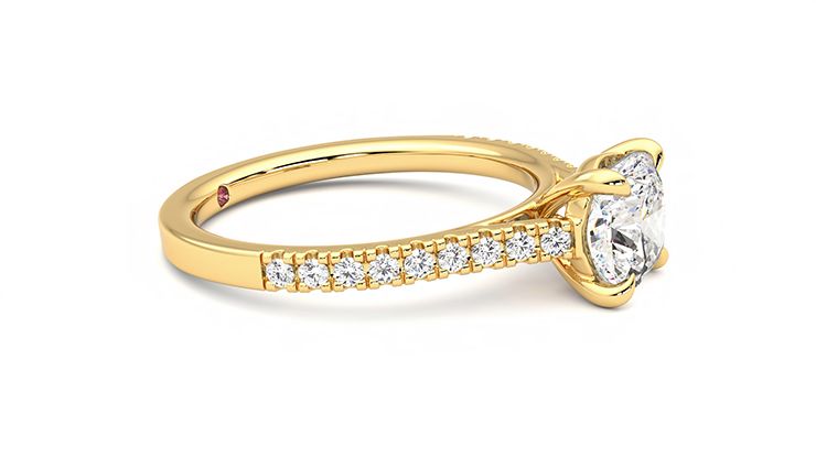 Taylor & Hart Serendipity Cushion Engagement Ring 360 degree image 7