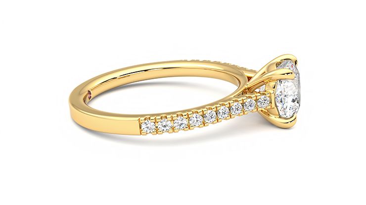 Taylor & Hart Serendipity Cushion Engagement Ring 360 degree image 8