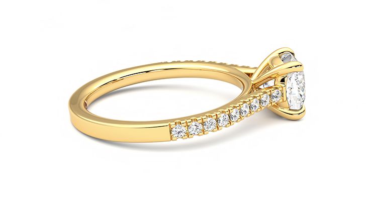 Taylor & Hart Serendipity Cushion Engagement Ring 360 degree image 9