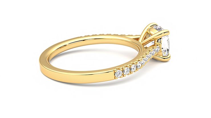 Taylor & Hart Serendipity Cushion Engagement Ring 360 degree image 10
