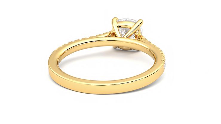 Taylor & Hart Serendipity Cushion Engagement Ring 360 degree image 13