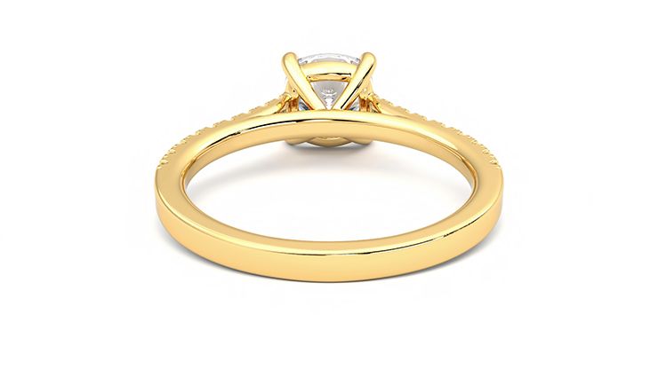Taylor & Hart Serendipity Cushion Engagement Ring 360 degree image 14