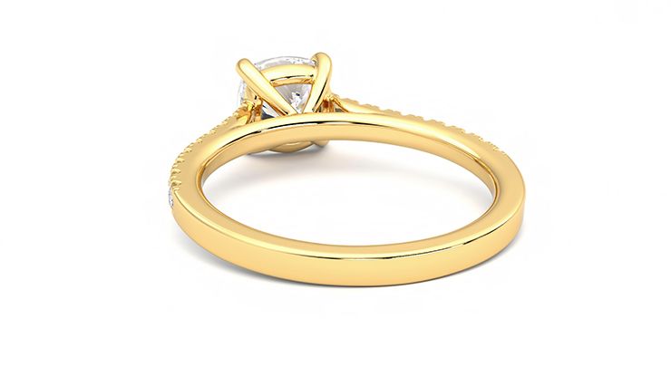 Taylor & Hart Serendipity Cushion Engagement Ring 360 degree image 15