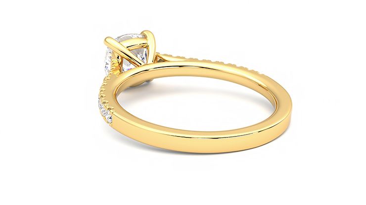Taylor & Hart Serendipity Cushion Engagement Ring 360 degree image 16