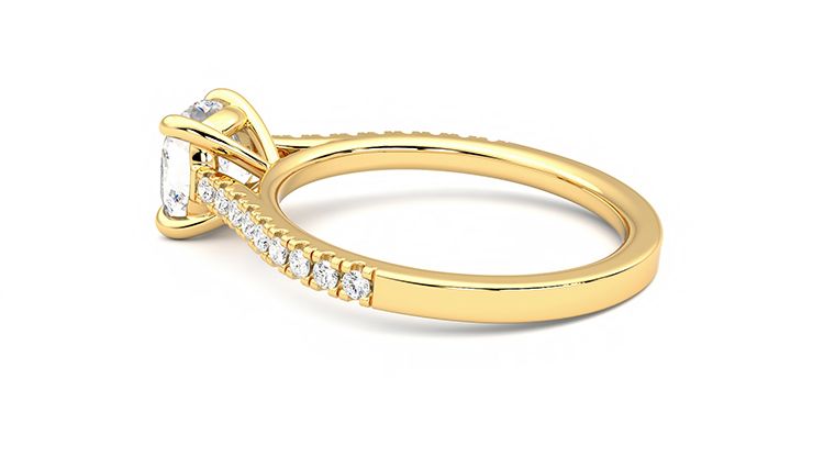 Taylor & Hart Serendipity Cushion Engagement Ring 360 degree image 18