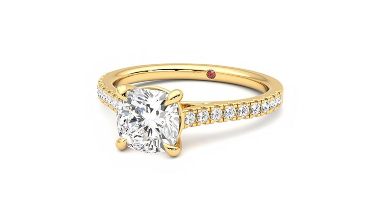 Taylor & Hart Serendipity Cushion Engagement Ring 360 degree image 25