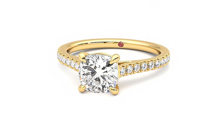 Taylor & Hart Serendipity Cushion Engagement Ring 360 degree image 26