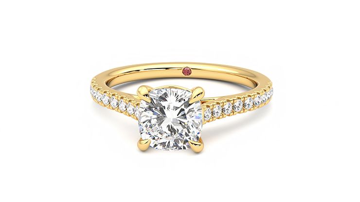 Taylor & Hart Serendipity Cushion Engagement Ring 360 degree image 27