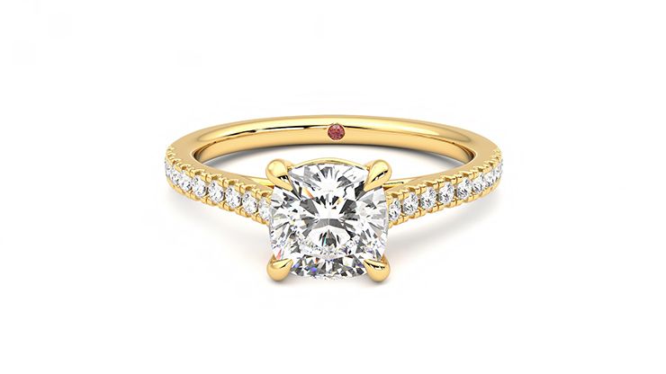 Taylor & Hart Serendipity Cushion Engagement Ring 360 degree image 28