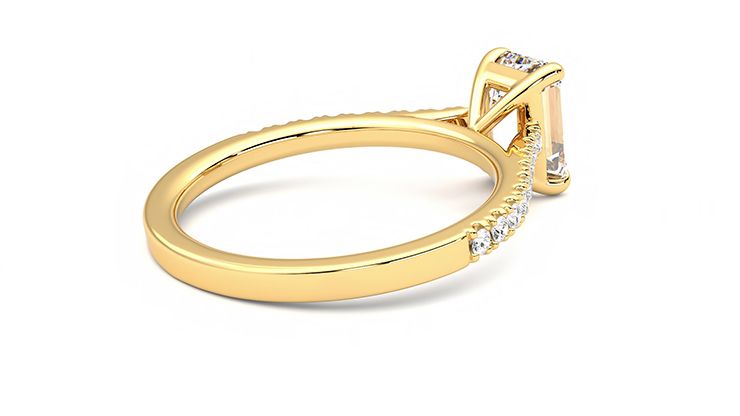 Taylor & Hart Serendipity Emerald Engagement Ring 360 degree image 12