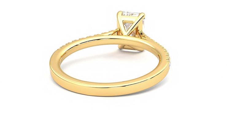 Taylor & Hart Serendipity Emerald Engagement Ring 360 degree image 14