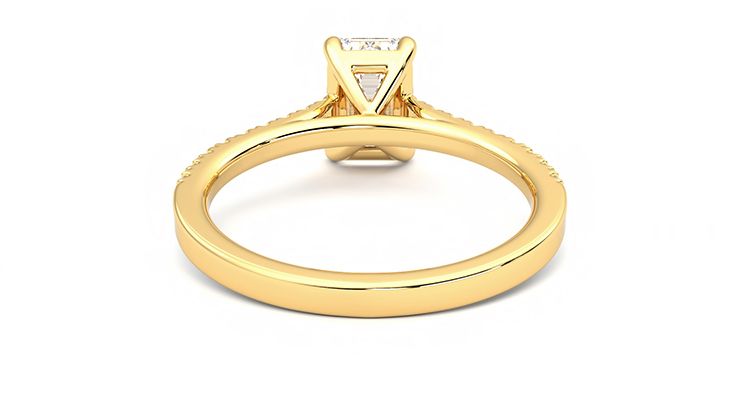 Taylor & Hart Serendipity Emerald Engagement Ring 360 degree image 15