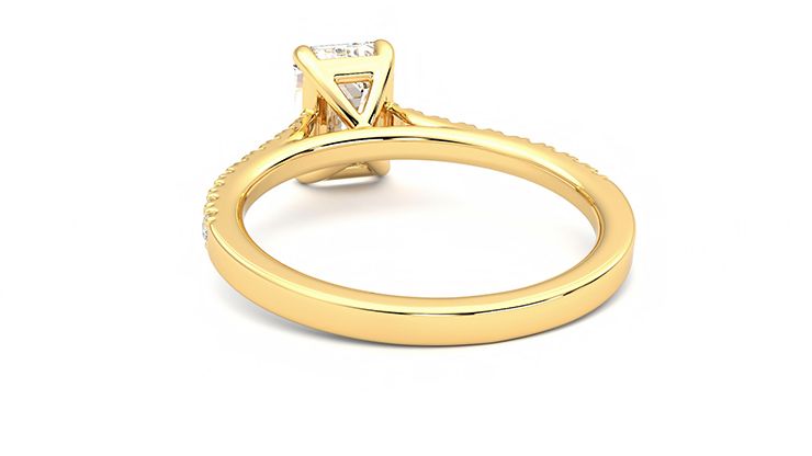 Taylor & Hart Serendipity Emerald Engagement Ring 360 degree image 16