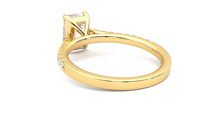 Taylor & Hart Serendipity Emerald Engagement Ring 360 degree image 17
