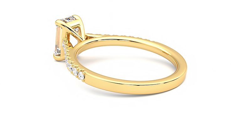 Taylor & Hart Serendipity Emerald Engagement Ring 360 degree image 18