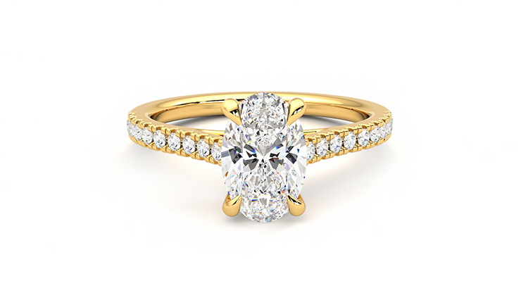 Taylor & Hart Serendipity Oval Engagement Ring 360 degree image 0