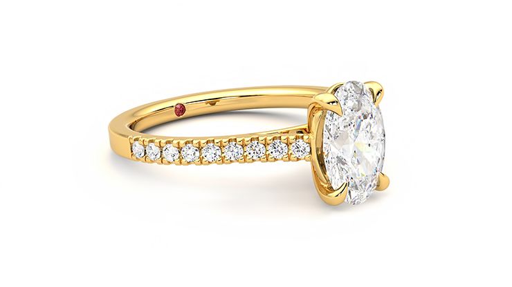 Taylor & Hart Serendipity Oval Engagement Ring 360 degree image 5