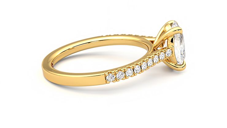 Taylor & Hart Serendipity Oval Engagement Ring 360 degree image 9