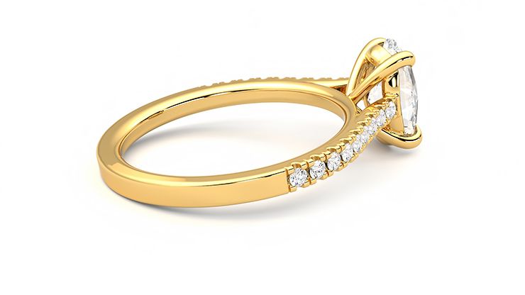 Taylor & Hart Serendipity Oval Engagement Ring 360 degree image 10