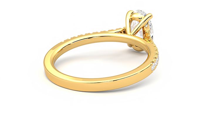 Taylor & Hart Serendipity Oval Engagement Ring 360 degree image 12