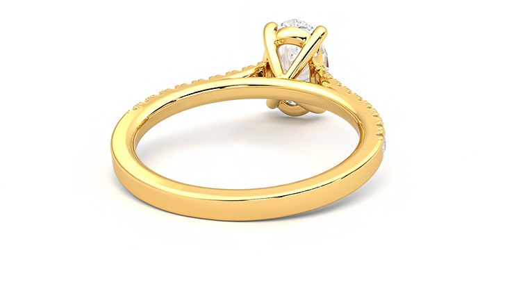 Taylor & Hart Serendipity Oval Engagement Ring 360 degree image 13