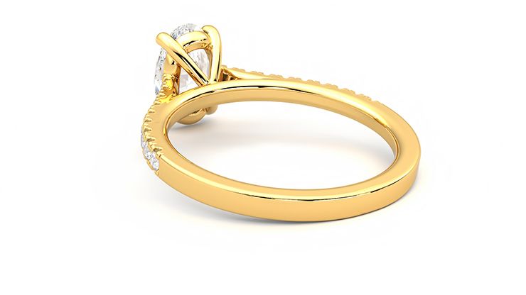 Taylor & Hart Serendipity Oval Engagement Ring 360 degree image 16