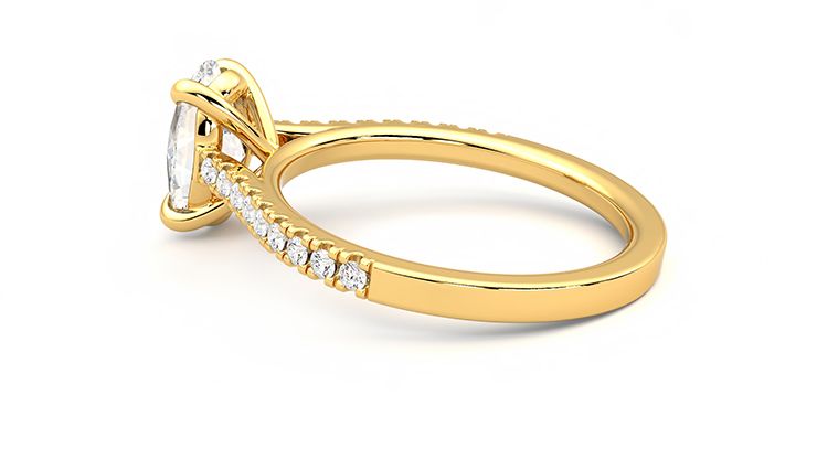 Taylor & Hart Serendipity Oval Engagement Ring 360 degree image 18