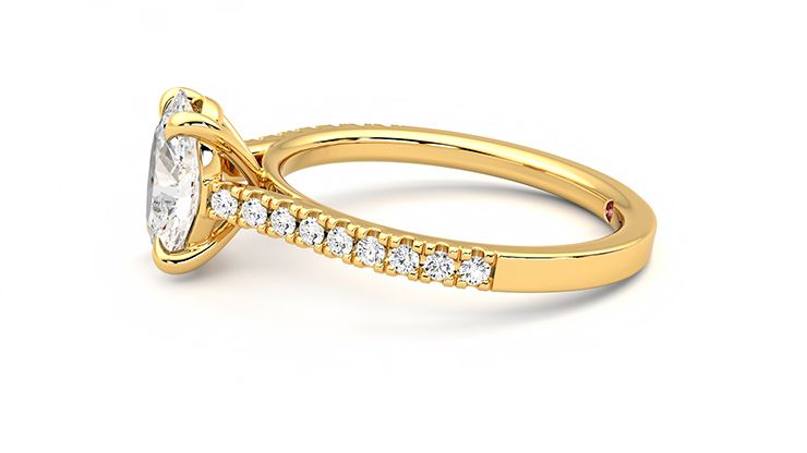 Taylor & Hart Serendipity Oval Engagement Ring 360 degree image 20