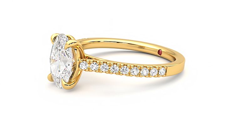 Taylor & Hart Serendipity Oval Engagement Ring 360 degree image 22