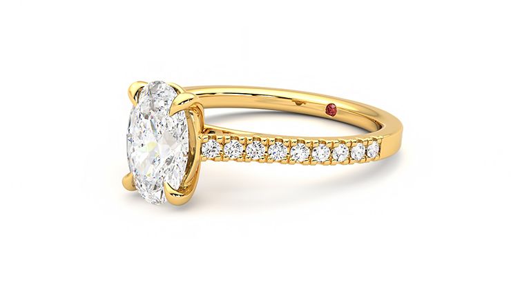 Taylor & Hart Serendipity Oval Engagement Ring 360 degree image 23