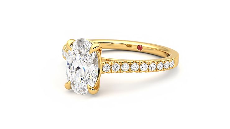 Taylor & Hart Serendipity Oval Engagement Ring 360 degree image 24